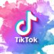 TikTok Logo mit Hintergrundkolage